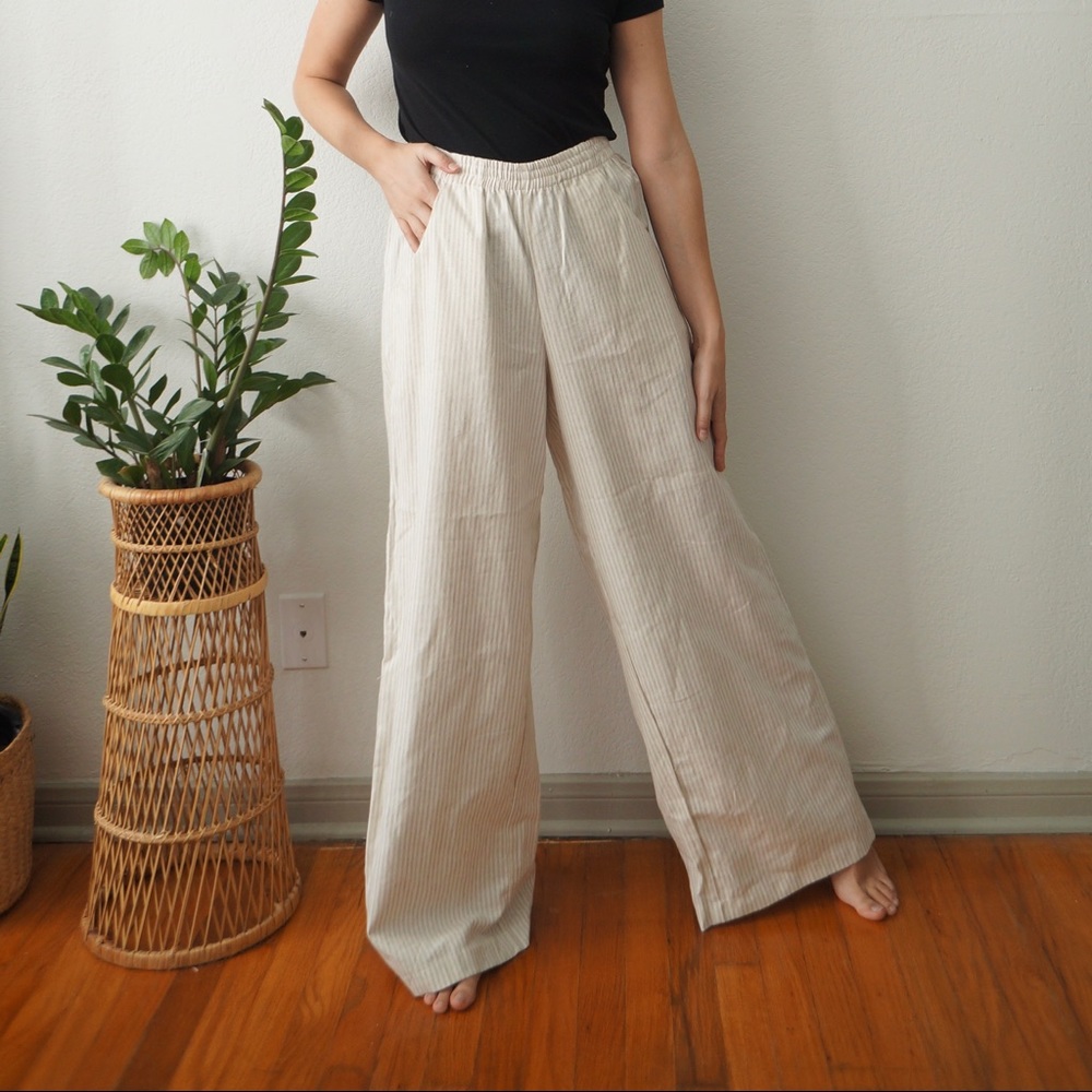 Two Birds Linen Paloma Beach Palazzo Pants